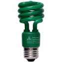 Globe 13-Watt Ultra-Mini Compact Fluorescent Spiral Bulb (60-Watt Incandescent Equivalent), Green, 3-Pack